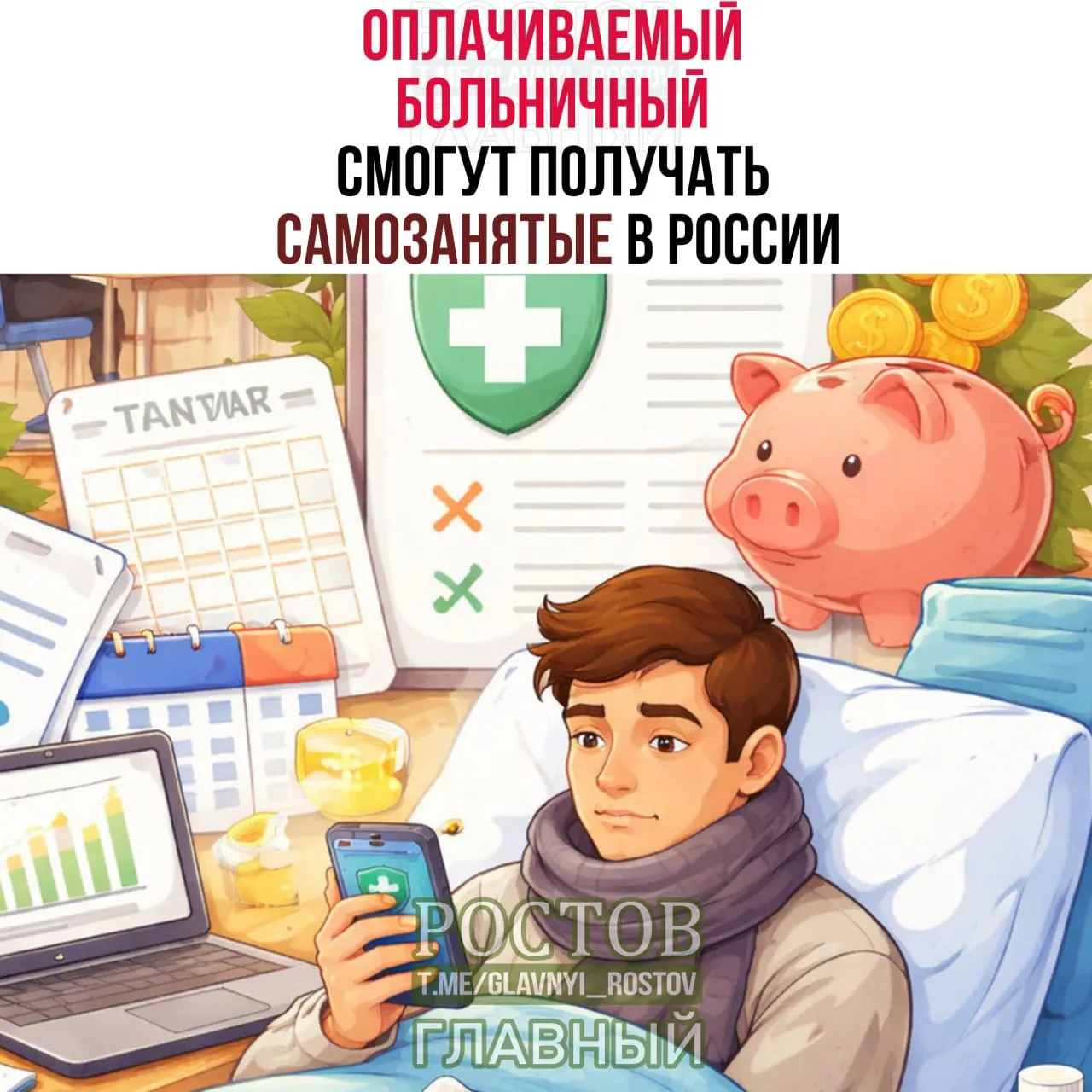 Оплачиваемый больничный станет доступен самозанятым: базовая выплата 35 000 ₽ при ежемесячных взносах 1 344 ₽, повышенная — 50 000 ₽ при взносах 1 920 ₽; оформление через «Мой налог», «Госуслуги» или СФР.