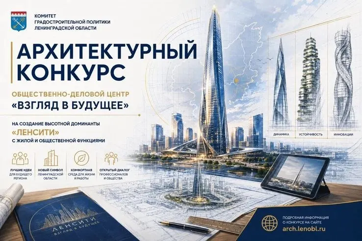 Объявлен конкурс на архитектурную идею общественно-делового центра «Взгляд в будущее» в Ленинградской области; прием заявок до 13 ноября.
