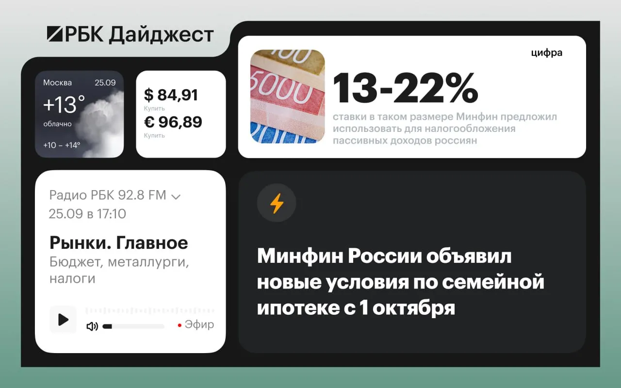 Изменения в семейной ипотеке, бюджет на три года и кадровые решения — ключевые события дня.