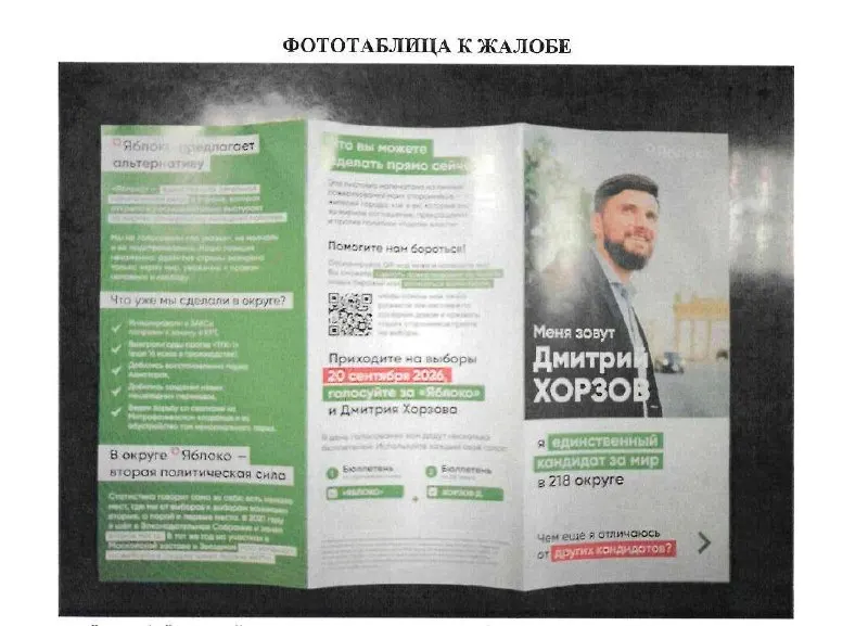 Жалоба подана в территориальную избирательную комиссию. Заседание запланировано на сегодняшний день; события разворачиваются в Санкт-Петербурге и охватывают борьбу за место в Госдуме.