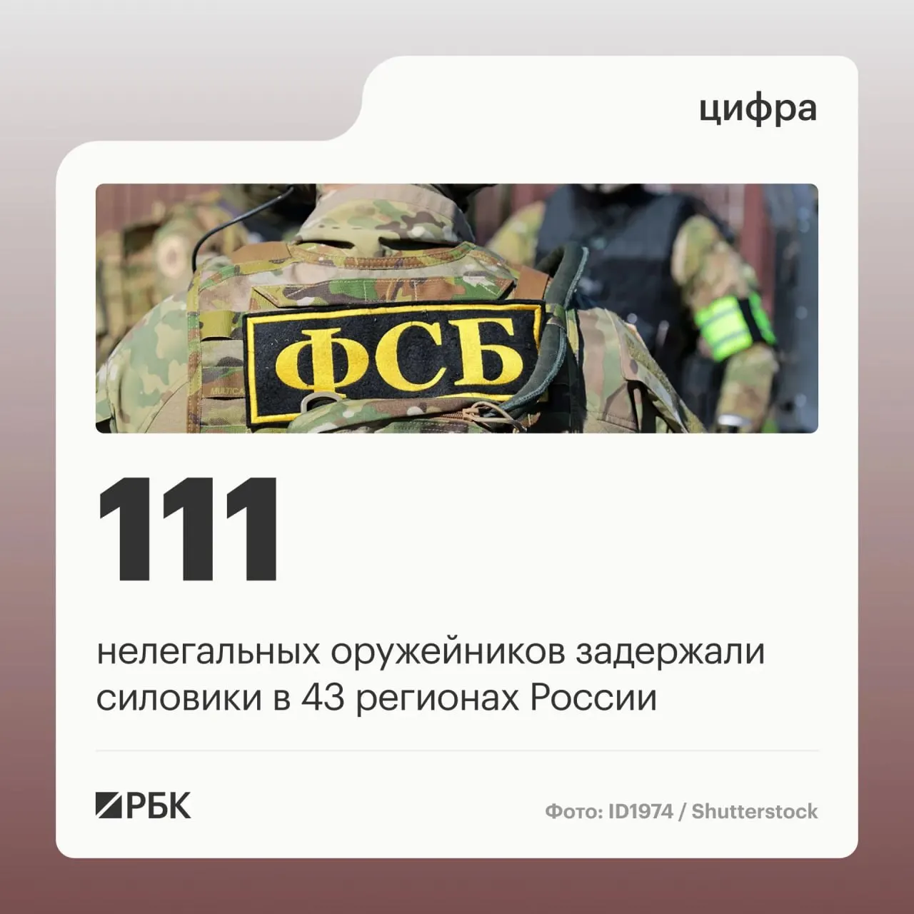 Задержания охватили 43 региона; ликвидировано 37 подпольных мастерских по переделке оружия и продаже его на черном рынке.